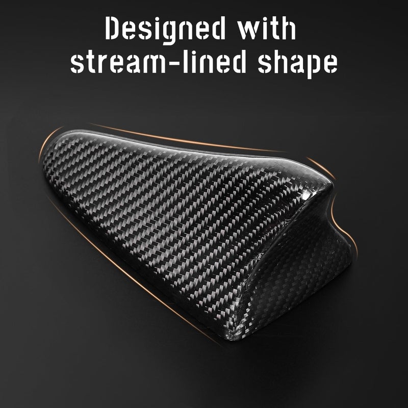 AMSPRAC Real Carbon Fiber Shark Fin Antenna Cover,Car Roof Antenna Caps fit for Kia Optima 2014-2020,Sonata 2015-2019,Genesis Sedan G80 2015-2017,Genesis Coupe 2013-2015,Elantra Sedan 2011-2016 - Image 4